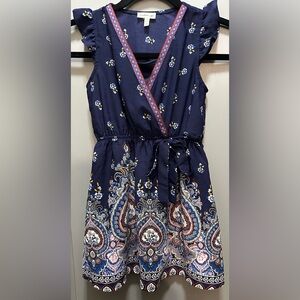 Monteau Girl Size 5 Floral and Paisley Dress EUC